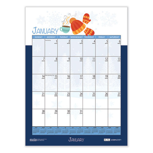 Recycled Seasonal Wall Calendar, Illustrated Seasons Artwork, 12 X 16.5, 12-month (july To June): 2023 To 2024 Recycled Seasonal Wall Calendar, Illustrated Seasons Artwork, 12 X 16.5, 12-month (july To June): 2023 To 2024