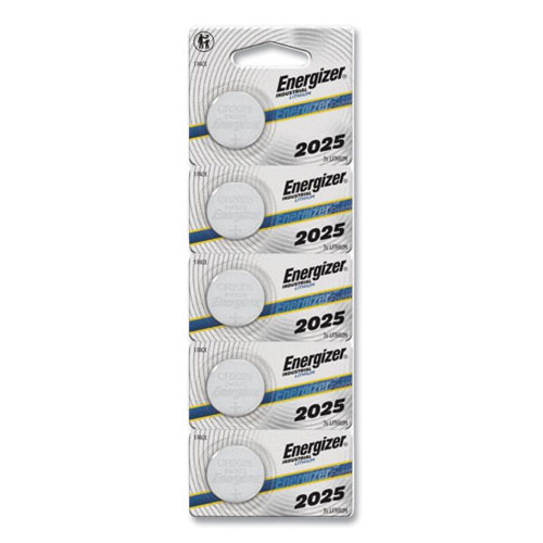 Industrial Lithium Cr2025 Coin Battery With Tear-strip Packaging, 3 V, 100/box Industrial Lithium Cr2025 Coin Battery With Tear-strip Packaging, 3 V, 100/box
