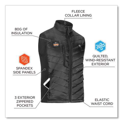 N-ferno 6495 Rechargeable Heated Vest With Battery Power Bank, Fleece/polyester, Large, Black N-ferno 6495 Rechargeable Heated Vest With Battery Power Bank, Fleece/polyester, Large, Black