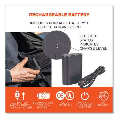 N-ferno 6495 Rechargeable Heated Vest With Battery Power Bank, Fleece/polyester, Large, Black N-ferno 6495 Rechargeable Heated Vest With Battery Power Bank, Fleece/polyester, Large, Black