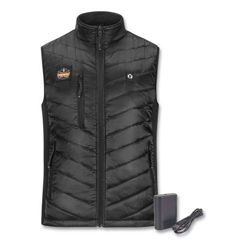 N-ferno 6495 Rechargeable Heated Vest With Battery Power Bank, Fleece/polyester, Large, Black N-ferno 6495 Rechargeable Heated Vest With Battery Power Bank, Fleece/polyester, Large, Black