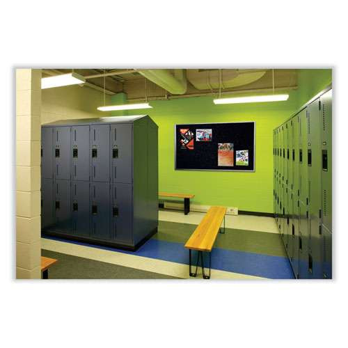 Aluminum-frame Recycled Rubber Bulletin Boards, 96.5" X 48.5", Confetti Surface, Satin Aluminum Frame Aluminum-frame Recycled Rubber Bulletin Boards, 96.5" X 48.5", Confetti Surface, Satin Aluminum Frame