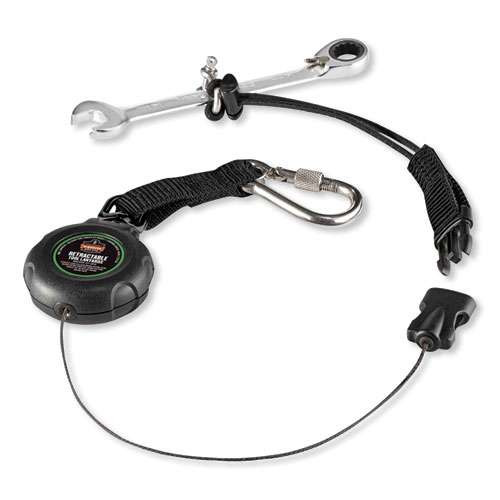 Squids 3001 Retractable Tool Lanyard With Choking-loop Tool Tether + Carabiner Anchor, 2 Lb Max Working Capacity, 48" Long Squids 3001 Retractable Tool Lanyard With Choking-loop Tool Tether + Carabiner Anchor, 2 Lb Max Working Capacity, 48" Long