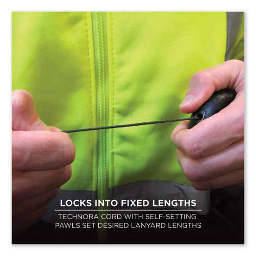 Squids 3001 Retractable Tool Lanyard With Choking-loop Tool Tether + Carabiner Anchor, 2 Lb Max Working Capacity, 48" Long Squids 3001 Retractable Tool Lanyard With Choking-loop Tool Tether + Carabiner Anchor, 2 Lb Max Working Capacity, 48" Long