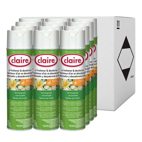 Aerosol Air Freshener And Deodorizer, Lemongrass Citronella, 12 Oz Aerosol Spray, 12 Cans Aerosol Air Freshener And Deodorizer, Lemongrass Citronella, 12 Oz Aerosol Spray, 12 Cans