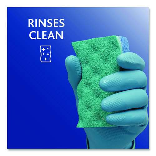 Scrunge Non-scratch Scrub Sponge, 2.63" X 4.25", 1" Thick, Green/blue, 2/pack, 8 Packs/carton