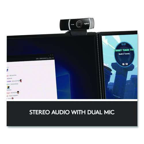 C922 Pro Stream Webcam, 1920 Pixels X 1080 Pixels, 3 Mpixels, Black C922 Pro Stream Webcam, 1920 Pixels X 1080 Pixels, 3 Mpixels, Black