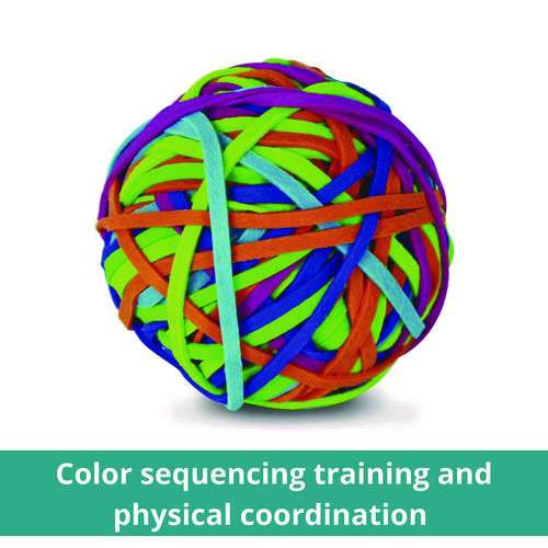 Rubber Band Ball, 2.5" Diameter, Assorted Colors, 250 Bands/ball, 36/carton Rubber Band Ball, 2.5" Diameter, Assorted Colors, 250 Bands/ball, 36/carton