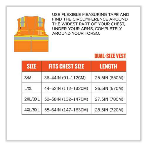 Glowear 8246z Class 2 Two-tone Mesh Reflective Binding Zipper Vest, Polyester, 4x-large/5x-large, Orange Glowear 8246z Class 2 Two-tone Mesh Reflective Binding Zipper Vest, Polyester, 4x-large/5x-large, Orange