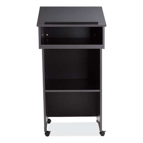 Tabletop Lectern And Av Cart/lectern Base, 23.75 X 19.87 X 47.5, Black Tabletop Lectern And Av Cart/lectern Base, 23.75 X 19.87 X 47.5, Black