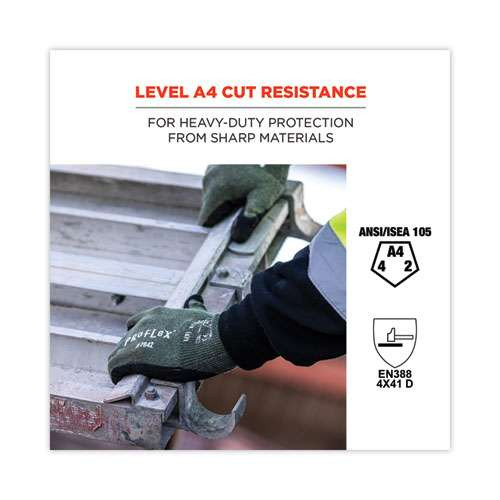Proflex 7042 Ansi A4 Nitrile-coated Cr Gloves, Green, Small, Pair Proflex 7042 Ansi A4 Nitrile-coated Cr Gloves, Green, Small, Pair
