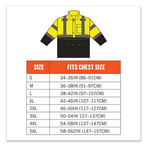 Glowear 8365bk Class 3 Hi-vis Rain Jacket Black Bottom, 3x-large, Lime Glowear 8365bk Class 3 Hi-vis Rain Jacket Black Bottom, 3x-large, Lime
