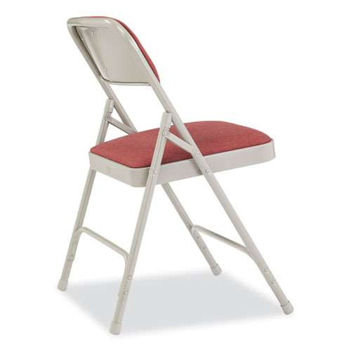 2200 Series Fabric Dual-hinge Premium Folding Chair, Supports Up To 500 Lb, Cabernet Seat, Cabernet Back, Gray Base, 4/carton 2200 Series Fabric Dual-hinge Premium Folding Chair, Supports Up To 500 Lb, Cabernet Seat, Cabernet Back, Gray Base, 4/carton