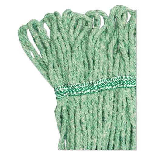 Super Loop Wet Mop Head, Cotton/synthetic Fiber, 5" Headband, Medium Size, Green, 12/carton Super Loop Wet Mop Head, Cotton/synthetic Fiber, 5" Headband, Medium Size, Green, 12/carton
