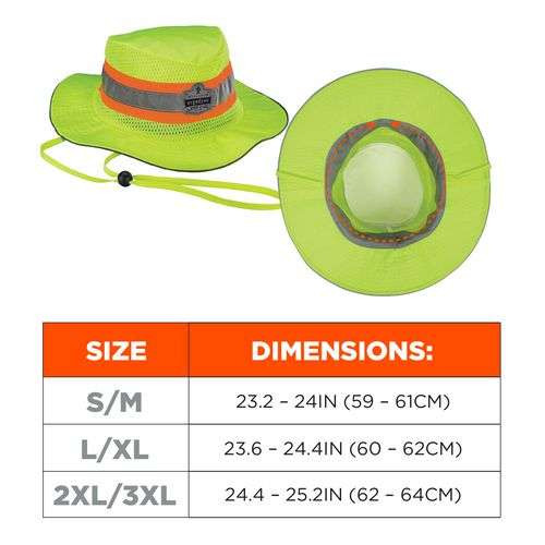 Chill-its 8935mf Hi-vis Microfiber Ranger Sun Hat, Polyester/microfiber, 2x-large/3x-large, Lime Chill-its 8935mf Hi-vis Microfiber Ranger Sun Hat, Polyester/microfiber, 2x-large/3x-large, Lime