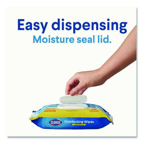Disinfecting Wipes, Easy Pull Pack, 1-ply, 8 X 7, Lemon Scent, White, 75 Towels/box, 6 Boxes/carton Disinfecting Wipes, Easy Pull Pack, 1-ply, 8 X 7, Lemon Scent, White, 75 Towels/box, 6 Boxes/carton