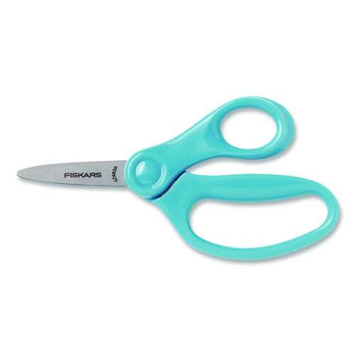 Classpack Scissors Caddy, Pointed Tip, 5" Long, 1.6" Cut Length, Straight Asst Color Handles: Blue/green/lt Blue/red, 24/set