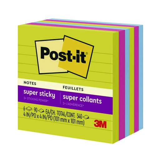 Note Pads In Summer Joy Color Collection Colors, 4" X 4", Note Ruled, 90 Sheets/pad, 6 Pads/pack Note Pads In Summer Joy Color Collection Colors, 4" X 4", Note Ruled, 90 Sheets/pad, 6 Pads/pack