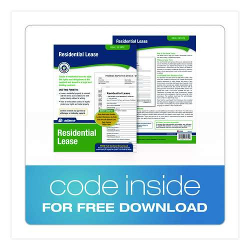 Residential Lease Form Sets With Instructions And Free Download, One-part (no Copies), 8.5 X 11, 4 Forms/set, 4 Sets/pack Residential Lease Form Sets With Instructions And Free Download, One-part (no Copies), 8.5 X 11, 4 Forms/set, 4 Sets/pack