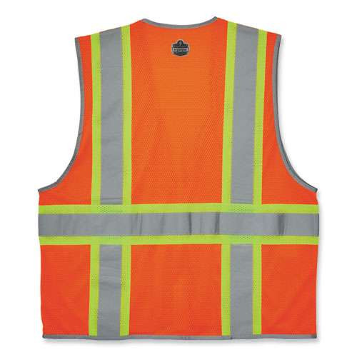 Glowear 8246z-s Single Size Class 2 Two-tone Mesh Vest, Polyester, 5x-large, Orange Glowear 8246z-s Single Size Class 2 Two-tone Mesh Vest, Polyester, 5x-large, Orange