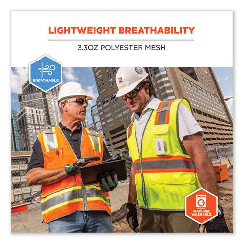 Glowear 8246z-s Single Size Class 2 Two-tone Mesh Vest, Polyester, 5x-large, Orange Glowear 8246z-s Single Size Class 2 Two-tone Mesh Vest, Polyester, 5x-large, Orange
