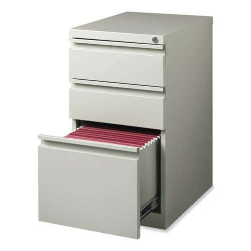 Full-width Pull 20 Deep Mobile Pedestal File, 3-drawer: Box/box/file, Letter, Light Gray, 15 X 19.88 X 27.75 Full-width Pull 20 Deep Mobile Pedestal File, 3-drawer: Box/box/file, Letter, Light Gray, 15 X 19.88 X 27.75