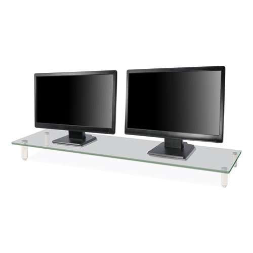 Extra Wide Glass Monitor Riser, 39.4" X 10.2" X 3.25", Clear, Supports 60 Lbs Extra Wide Glass Monitor Riser, 39.4" X 10.2" X 3.25", Clear, Supports 60 Lbs