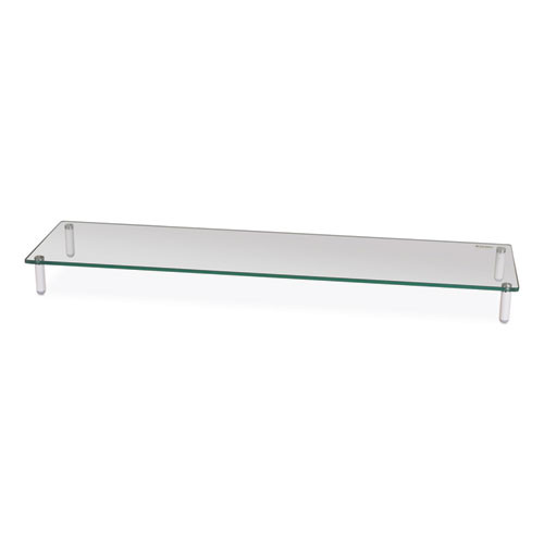 Extra Wide Glass Monitor Riser, 39.4" X 10.2" X 3.25", Clear, Supports 60 Lbs Extra Wide Glass Monitor Riser, 39.4" X 10.2" X 3.25", Clear, Supports 60 Lbs