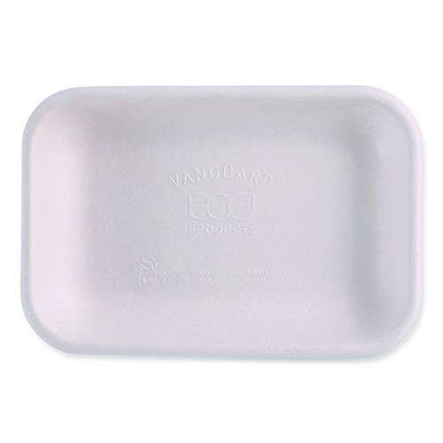 Worldview Vanguard Rectangular Container, 12 Oz, 7 X 4.75 X 1, Sugarcane Fiber, White, 400/carton Worldview Vanguard Rectangular Container, 12 Oz, 7 X 4.75 X 1, Sugarcane Fiber, White, 400/carton