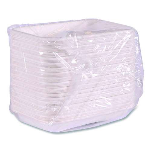Worldview Vanguard Rectangular Container, 12 Oz, 7 X 4.75 X 1, Sugarcane Fiber, White, 400/carton Worldview Vanguard Rectangular Container, 12 Oz, 7 X 4.75 X 1, Sugarcane Fiber, White, 400/carton