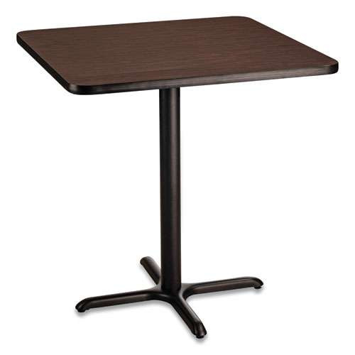 Cafe Table, 36w X 36d X 36h, Square Top/x-base, Mahogany Top, Black Base Cafe Table, 36w X 36d X 36h, Square Top/x-base, Mahogany Top, Black Base