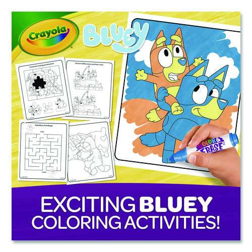 Bluey Color And Erase Reusable Activity Pad, (16) Coloring Pages, (3) Bluey Collection Markers Bluey Color And Erase Reusable Activity Pad, (16) Coloring Pages, (3) Bluey Collection Markers