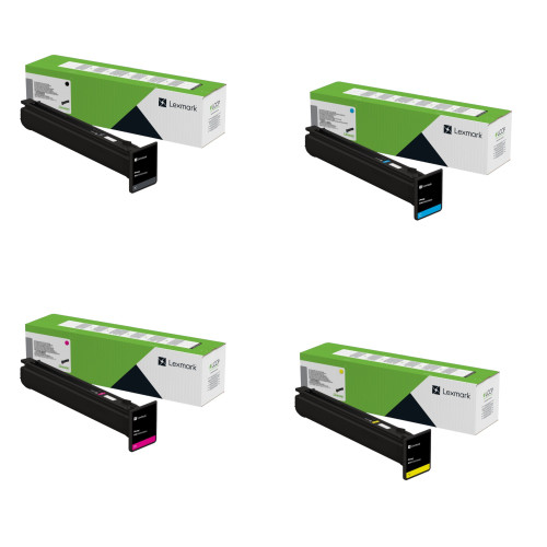 Lexmark Set | 77L1HK0, 77L1HC0, 77L1HM0, 77L1HY0 | Original Lexmark Return Program High-Yield Toner Cartridges – Black, Cyan, Magenta, Yellow Lexmark Set | 77L1HK0, 77L1HC0, 77L1HM0, 77L1HY0 | Original Lexmark Return Program High-Yield Toner Cartridges – Black, Cyan, Magenta, Yellow