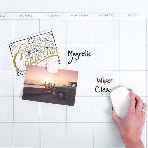 3n1 Magnetic Mod Dry Erase Board, Monthly Planning/scheduling Calendar, 20" X 16", White Surface, Gray/black Plastic Frame