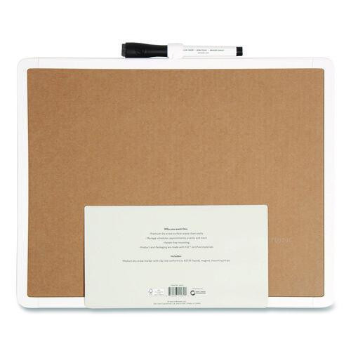 Magnetic Dry Erase Monthly Calendar, 14" X 11", White Surface, White Plastic Frame