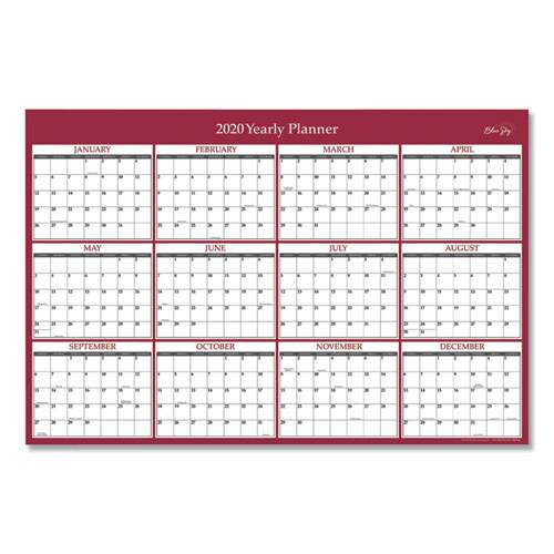 Classic Red Laminated Erasable Wall Calendar, 48 X 32, White/red/gray Sheets, 12-month (jan To Dec): 2026 Classic Red Laminated Erasable Wall Calendar, 48 X 32, White/red/gray Sheets, 12-month (jan To Dec): 2026