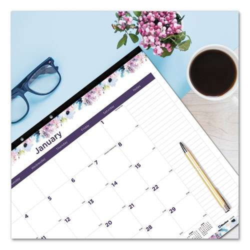 Passion Monthly Deskpad Calendar, Passion Floral Artwork, 22 X 17, Multicolor Sheets, Black Binding, 12-month (jan-dec): 2026 Passion Monthly Deskpad Calendar, Passion Floral Artwork, 22 X 17, Multicolor Sheets, Black Binding, 12-month (jan-dec): 2026