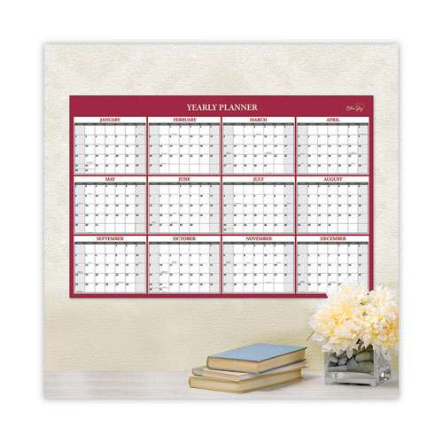 Classic Red Laminated Erasable Wall Calendar, 36 X 24, White/red/gray Sheets, 12-month (jan To Dec): 2026 Classic Red Laminated Erasable Wall Calendar, 36 X 24, White/red/gray Sheets, 12-month (jan To Dec): 2026