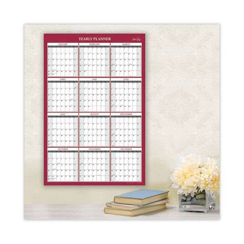 Classic Red Laminated Erasable Wall Calendar, 36 X 24, White/red/gray Sheets, 12-month (jan To Dec): 2026 Classic Red Laminated Erasable Wall Calendar, 36 X 24, White/red/gray Sheets, 12-month (jan To Dec): 2026