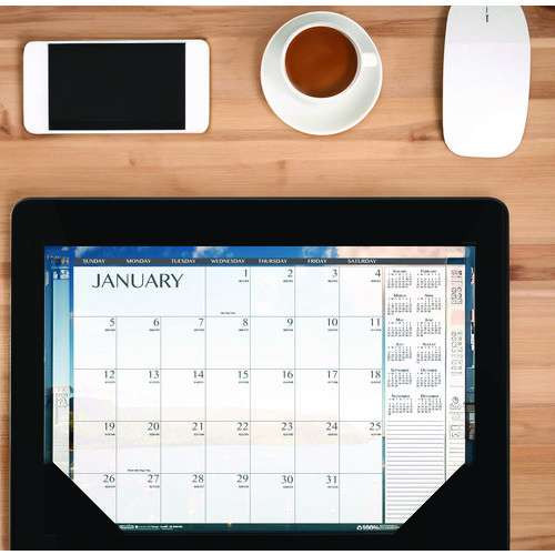 Recycled Earthscapes Desk Pad Calendar, Seascapes Photography, 18.5 X 13, Black Binding/corners,12-month (jan To Dec): 2026 Recycled Earthscapes Desk Pad Calendar, Seascapes Photography, 18.5 X 13, Black Binding/corners,12-month (jan To Dec): 2026