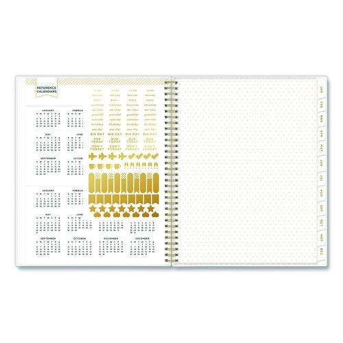 Day Designer Tile Weekly/monthly Planner, Geometric Artwork, 11 X 8.5, Blue/white Cover, 12-month (jan To Dec): 2025