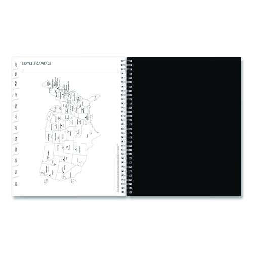 Analeis Create-your-own Cover Weekly/monthly Planner, Floral Artwork, 11 X 8.5, White/black/coral, 12-month (jan-dec): 2025