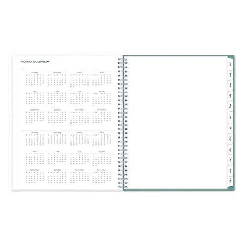 Amitza Weekly/monthly Planner, Abstract Artwork, 11 X 8.5, Blue/gray/white Cover, 12-month (jan To Dec): 2025