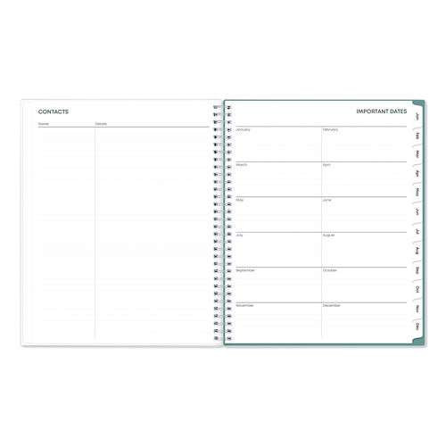 Amitza Weekly/monthly Planner, Abstract Artwork, 11 X 8.5, Blue/gray/white Cover, 12-month (jan To Dec): 2025