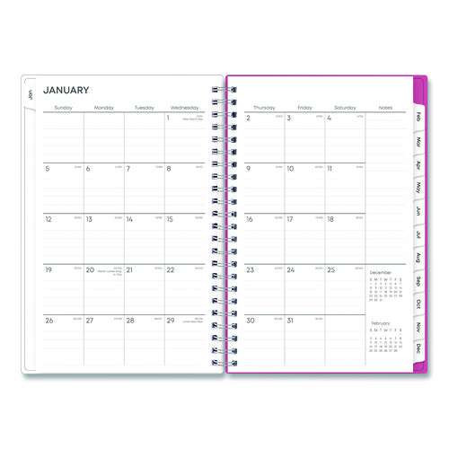 Bca Orchid Weekly/monthly Planner, Orchids Artwork, 8 X 5, White/pink Cover, 12-month (jan To Dec): 2025