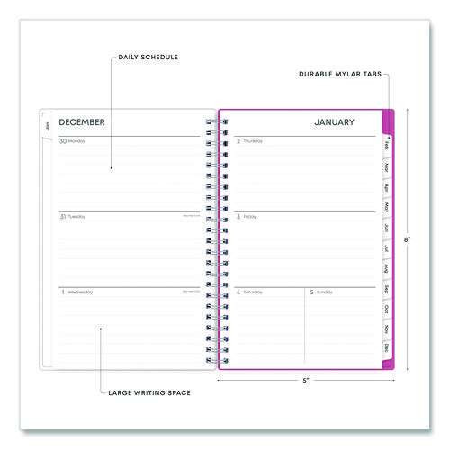 Bca Orchid Weekly/monthly Planner, Orchids Artwork, 8 X 5, White/pink Cover, 12-month (jan To Dec): 2025