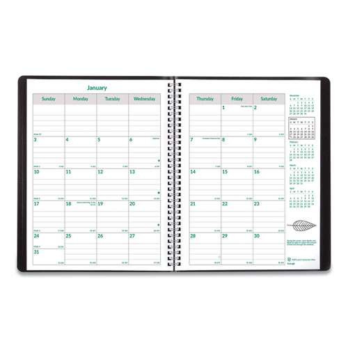 Ecologix Recycled Monthly Planner, Ecologix Artwork, 11 X 8.5, Black Cover, 14-month: Dec 2025 To Jan 2027 Ecologix Recycled Monthly Planner, Ecologix Artwork, 11 X 8.5, Black Cover, 14-month: Dec 2025 To Jan 2027