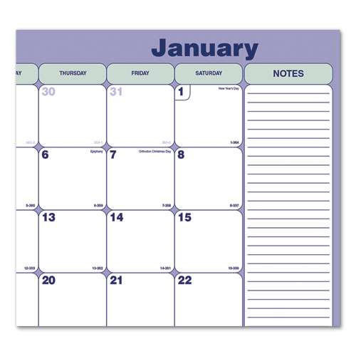 Monthly Desk Pad Calendar, 21.25 X 16, White/blue/green Sheets, Black Binding, Black Corners, 12-month (jan To Dec): 2026 Monthly Desk Pad Calendar, 21.25 X 16, White/blue/green Sheets, Black Binding, Black Corners, 12-month (jan To Dec): 2026