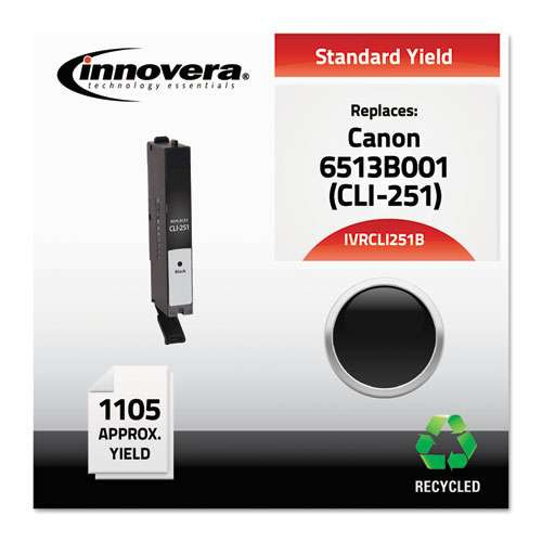 Remanufactured Cyan Ink, Replacement For Cli-251 (6514b001), 304 Page-yield Remanufactured Cyan Ink, Replacement For Cli-251 (6514b001), 304 Page-yield