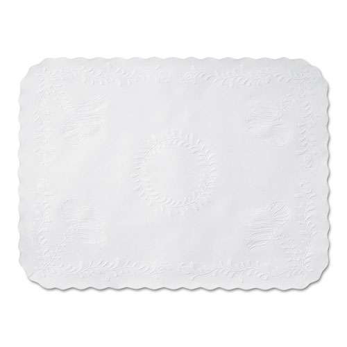 Anniversary Embossed Scalloped Edge Tray Mat, 14 X 19, White, 1,000/carton Anniversary Embossed Scalloped Edge Tray Mat, 14 X 19, White, 1,000/carton